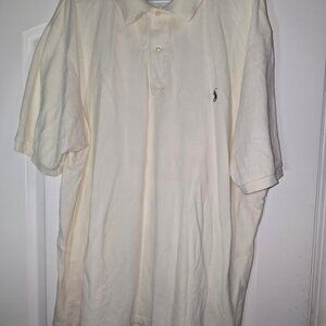 Polo Ralph Lauren Polo Shirt Cream Color  Sized 2XLT   XXL Tall   Good condition